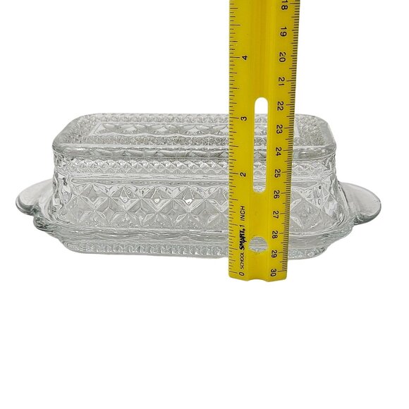 Vintage Wexford by Anchor Hocking Glass Covered Butter Dish Dining Dinnerware - Picture 8 of 10